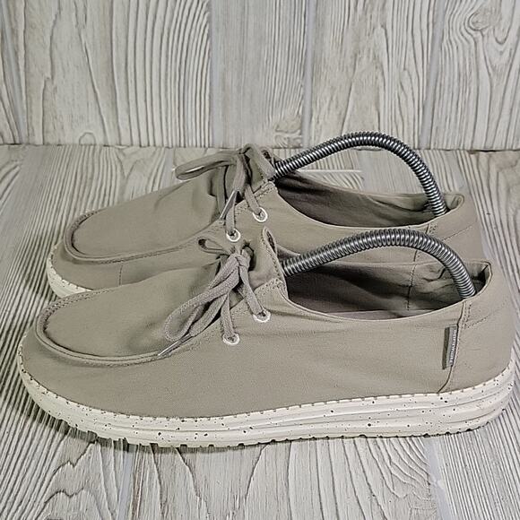 Hey Dude Wendy Grey Slip On Tie Loafers Womens Size 10 - Picture 4 of 10